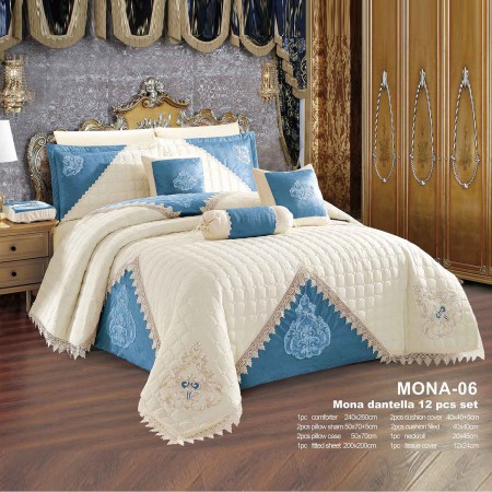 Milanobedlinen Comforter Mona Dantella 12pcs Set